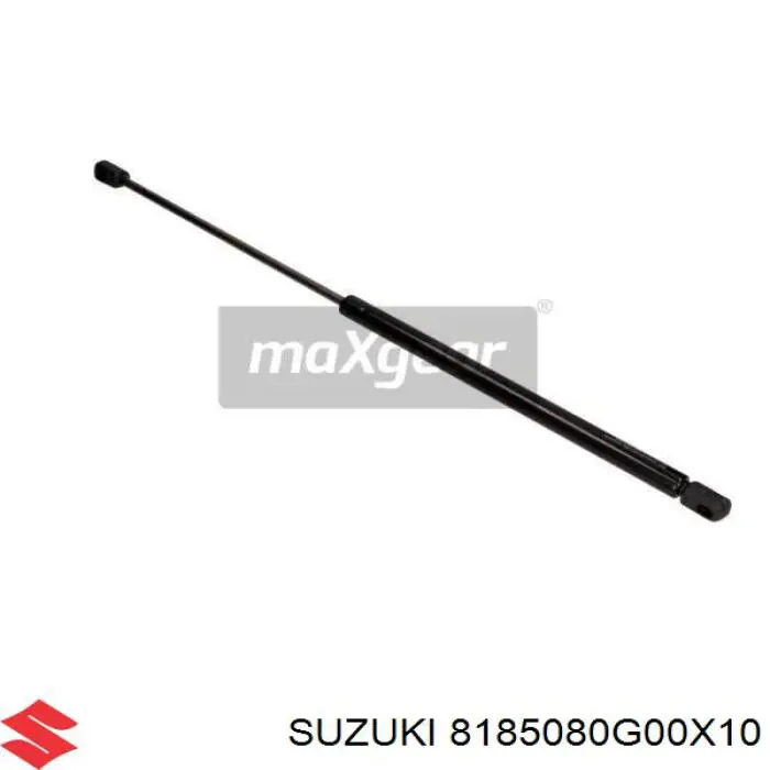 8185080G00X10 Suzuki amortecedor de tampa de porta-malas (de 3ª/5ª porta traseira)