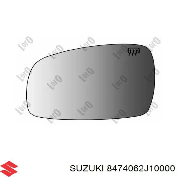 8474062J10000 Suzuki зеркальный элемент зеркала заднего вида левого