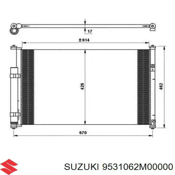 Конденсатор кондиционера Suzuki 9531062M00000 цена, от 341.17 USD