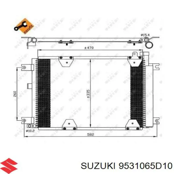 Купить 9531065D10 Suzuki Радиатор системы охлаждения кондиционера
