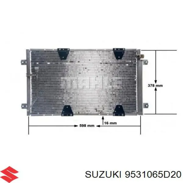 Радиатор охлаждения кондиционера Suzuki 9531065D20