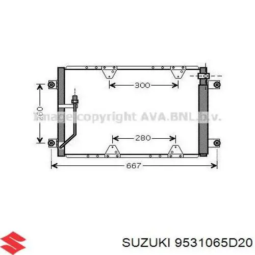 Конденсатор кондиционера Suzuki 9531065D20 цена, от 85.24 USD