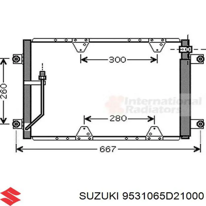 Радиатор кондиционера 9531065D21000 Suzuki