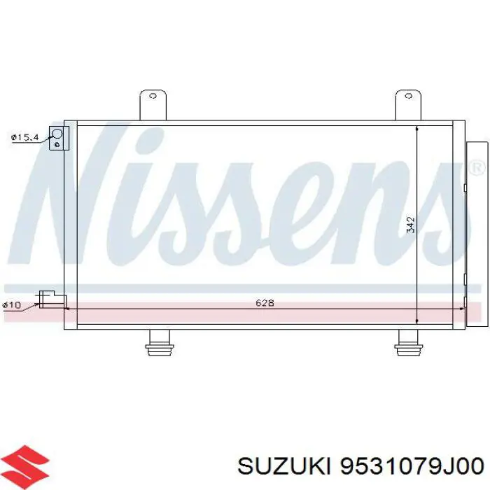 Конденсатор кондиционера Suzuki 9531079J00 цена, от 76.44 USD