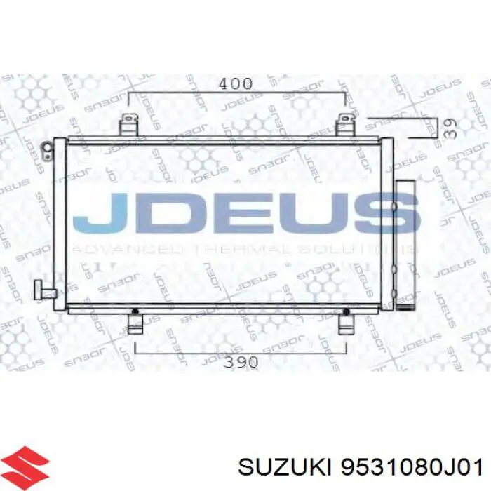 Радиатор кондиционера 9531080J01 Suzuki