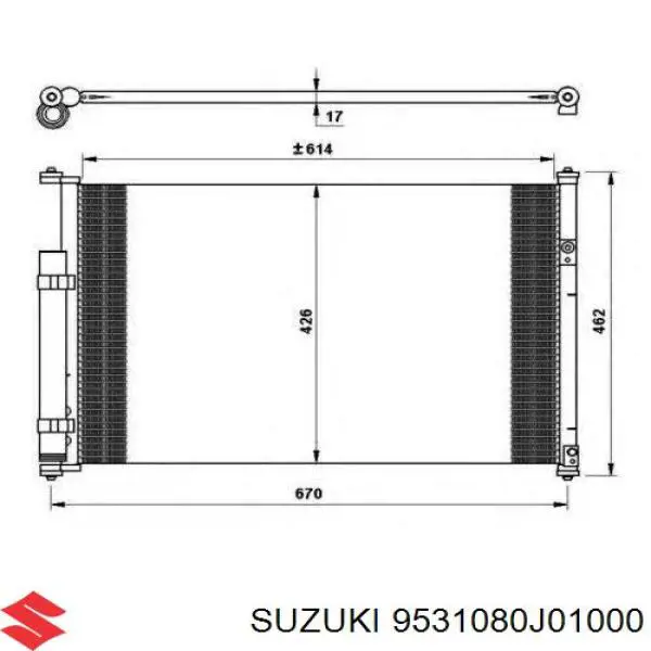 Конденсатор кондиционера Suzuki 9531080J01000 цена, от 63.84 USD