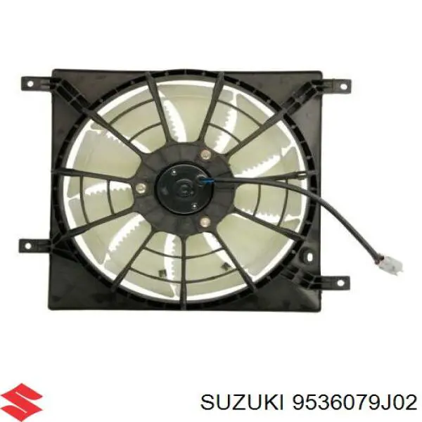 9536079J02 Suzuki диффузор радиатора охлаждения, в сборе с мотором и крыльчаткой