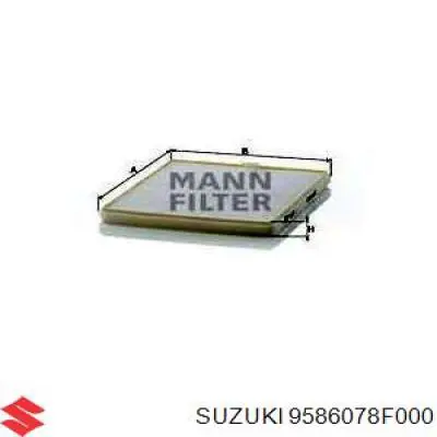 9586078F000 Suzuki фильтр салона