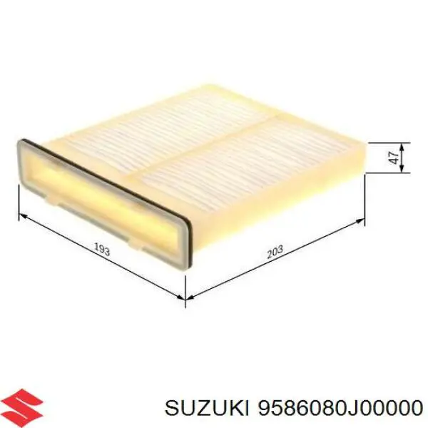 Купить 9586080J00000 Suzuki Фильтр салона угольный