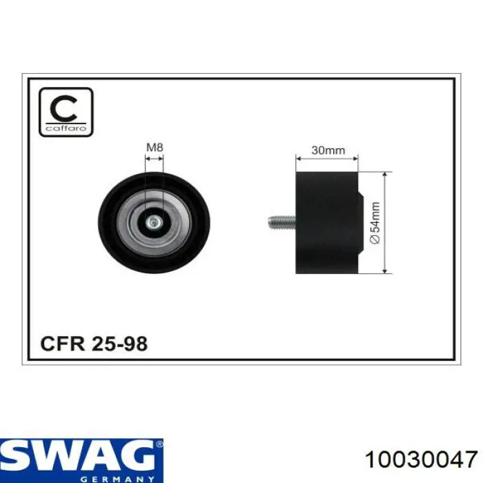 Ролик паразитный Swag 10030047