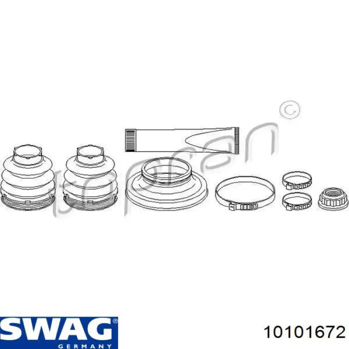 Купить 10101672 Swag Пыльник гранаты внутренний задний