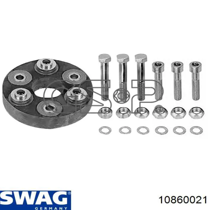 Резиновая упругая муфта кардана передняя Swag 10860021