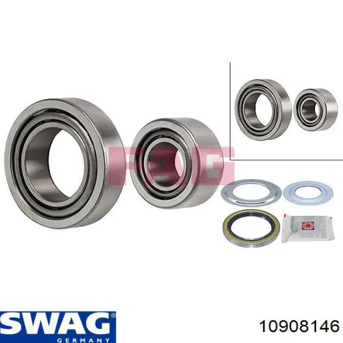 Ступичный подшипник передний Swag 10908146