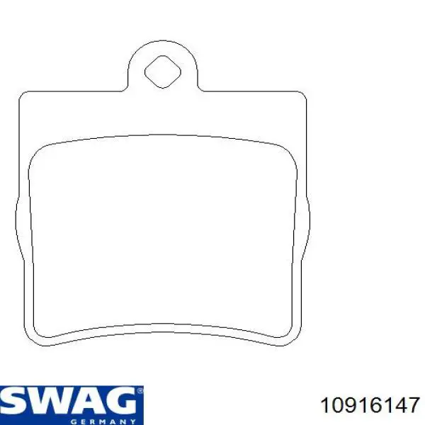 Купить 10916147 Swag Колодки тормозные задние, дисковые