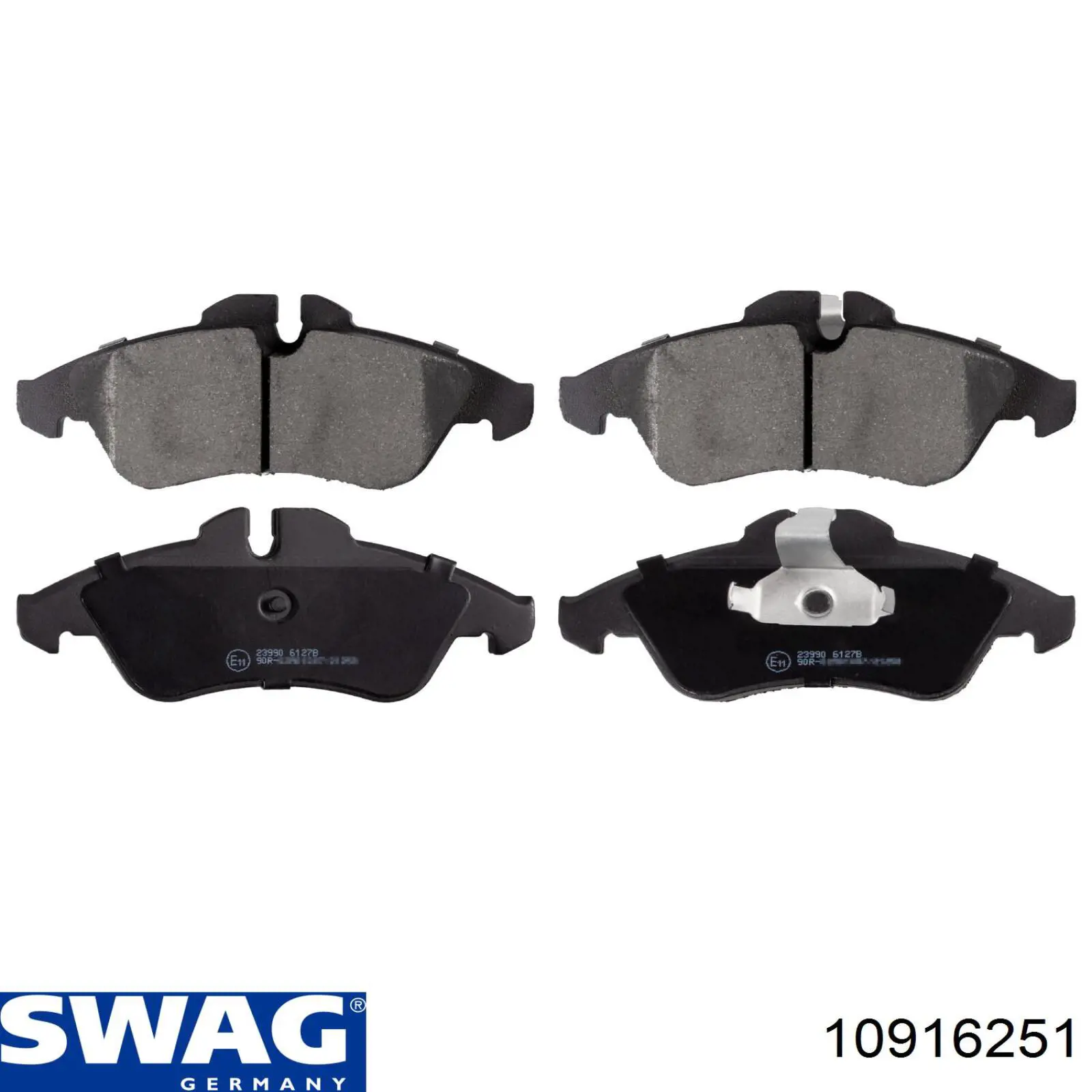 Колодки тормозные передние дисковые SWAG 10916251