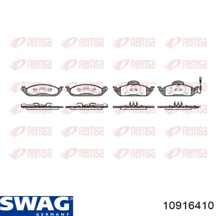 Тормозные колодки Swag 10916410