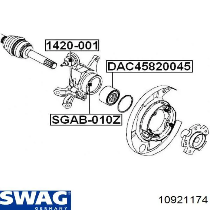 Сайлентблок переднего нижнего рычага Swag 10921174