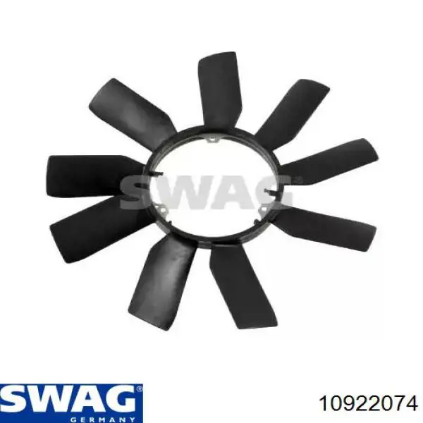 Вентилятор (крыльчатка) радиатора охлаждения SWAG 10922074
