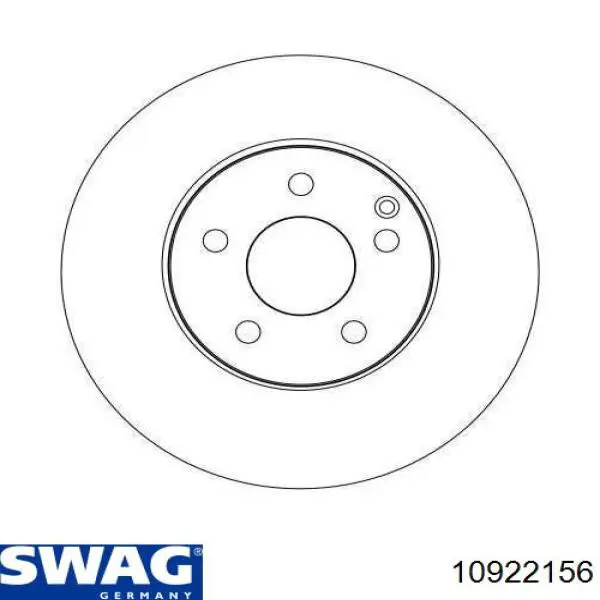 Передний тормозной диск Swag 10922156
