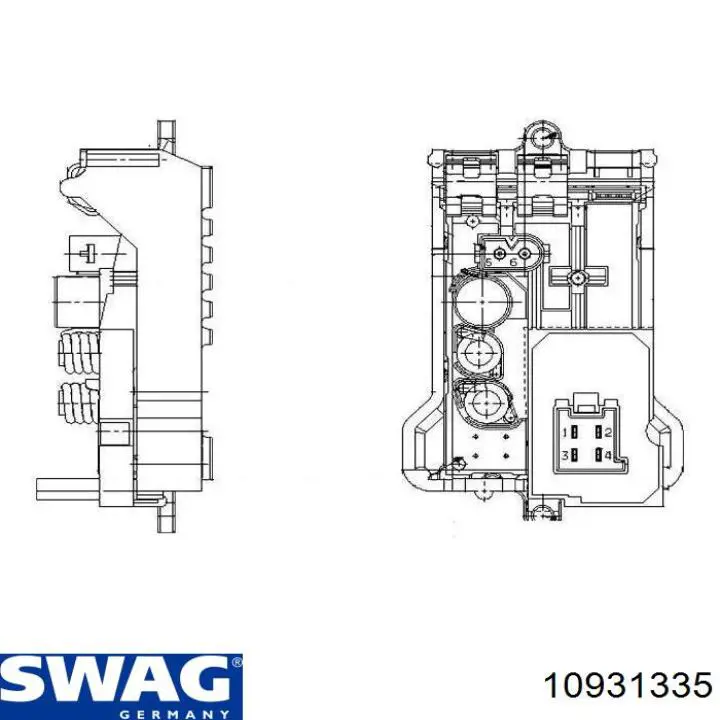Резистор печки 10931335 Swag