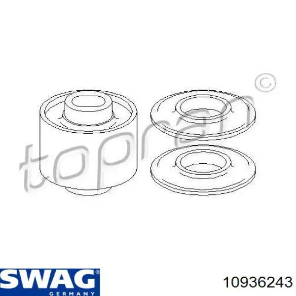 Сайлентблок передней подвески Swag 10936243 цена, от 12.85 USD