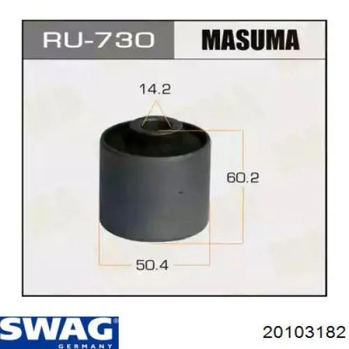 Резинка заднего стабилизатора Swag 20103182 цена, от 3.49 USD
