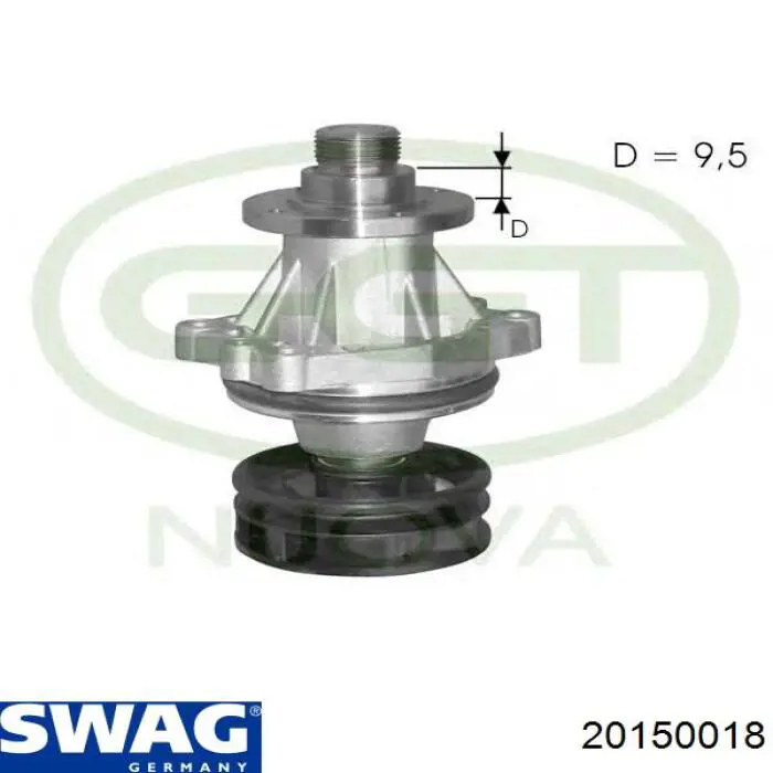 Помпа охлаждения Swag 20150018 цена, от 35.10 USD