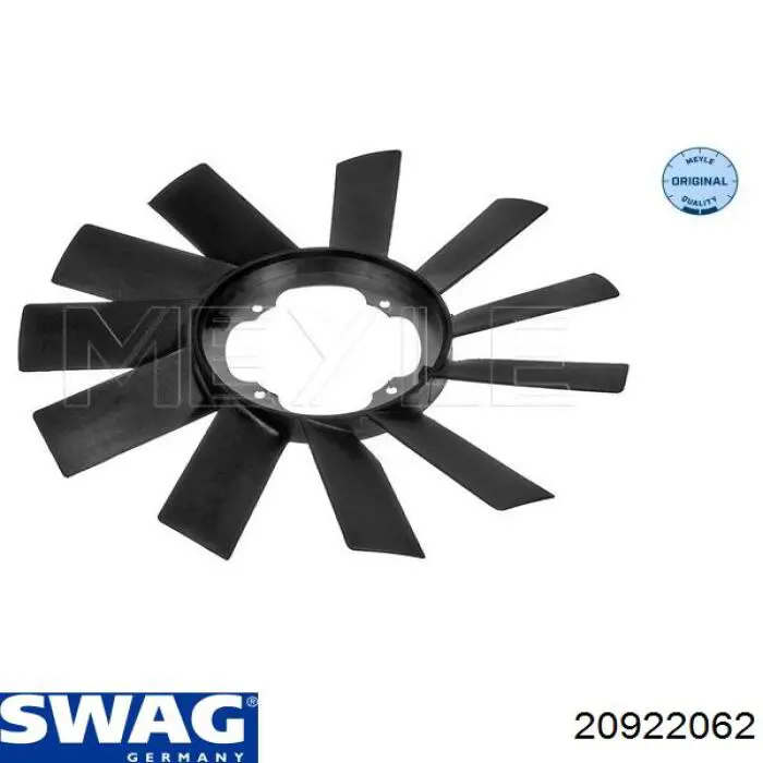Вентилятор/крыльчатка радиатора охлаждения Swag 20922062 цена, от 20.02 USD