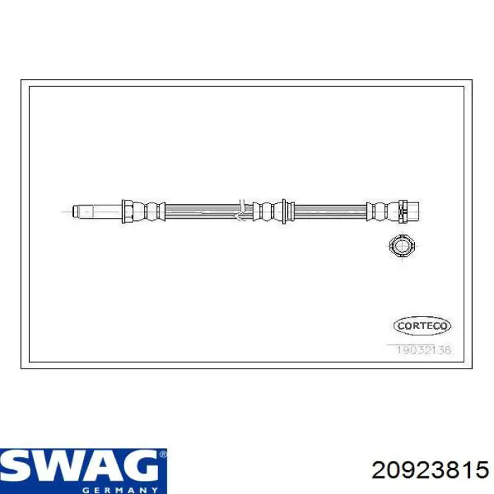 Шланг тормозной задний Swag 20923815