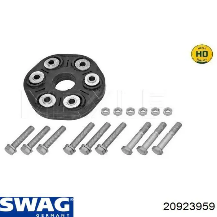 Резиновая упругая муфта кардана передняя Swag 20923959