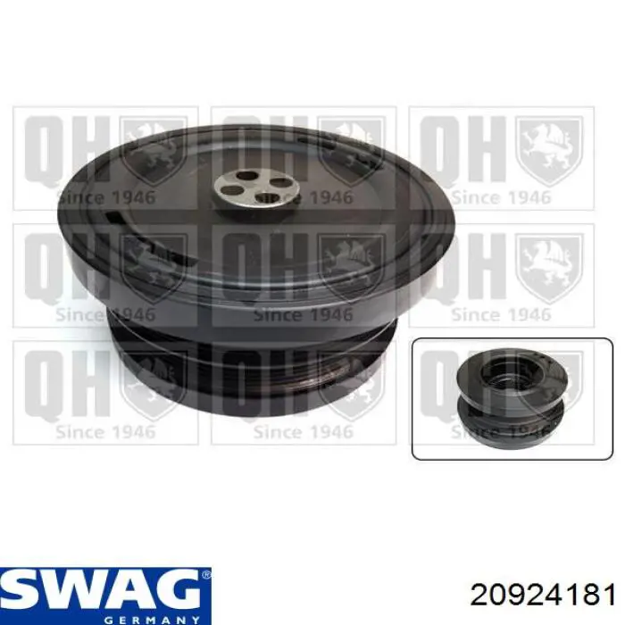 Шкив коленвала (демпфер) Swag 20924181 цена, от 161.51 USD