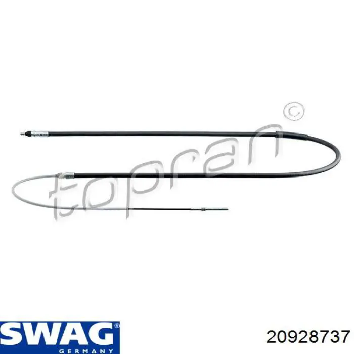 Трос стояночного тормоза задний правый Swag 20928737 цена, от 11.07 USD