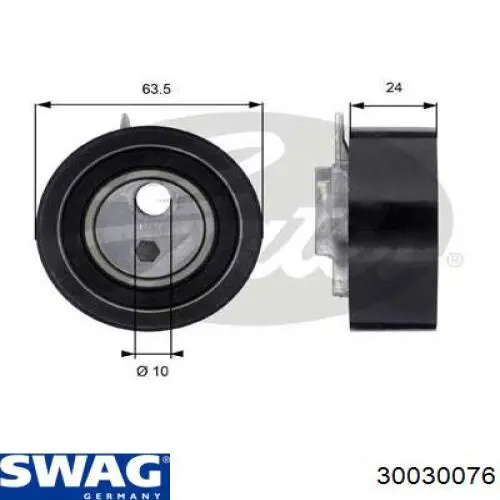 Купить 30030076 Swag Ролик натяжителя газораспределительного ремня