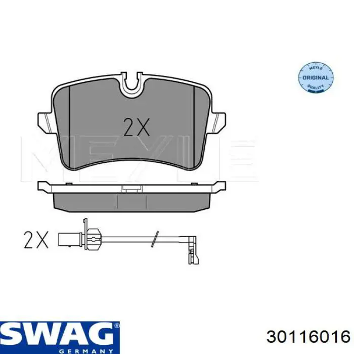 Колодки дисковые  Swag 30116016 цена, от 33.26 USD