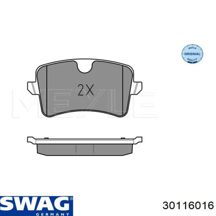 Купить 30116016 Swag Колодки тормозные задние, дисковые
