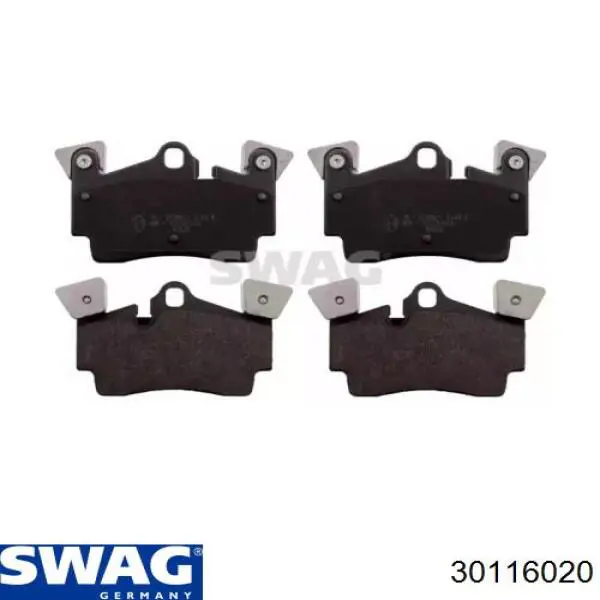 Колодки тормозные задние дисковые SWAG 30116020