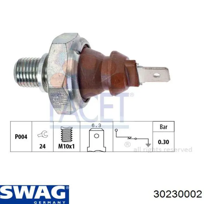 Датчик давления масла 30230002 Swag