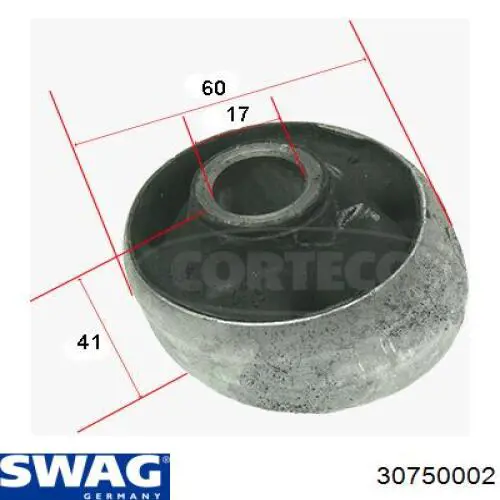 Купить 30750002 Swag Сайлентблок нижний передней подвески