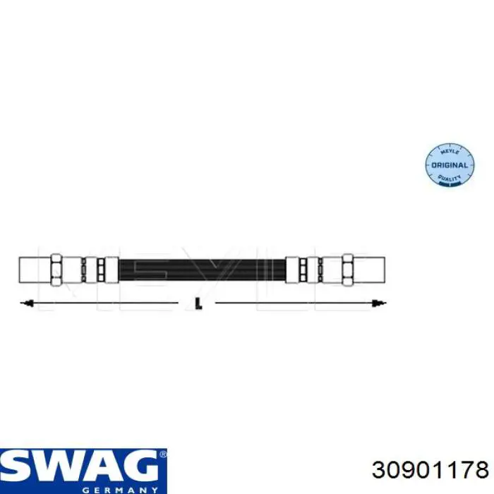 Тормозной шланг задний Swag 30901178 цена, от 5.01 USD