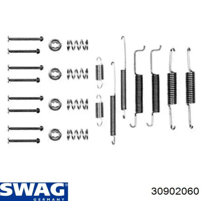 30902060 Swag монтажный комплект задних барабанных колодок