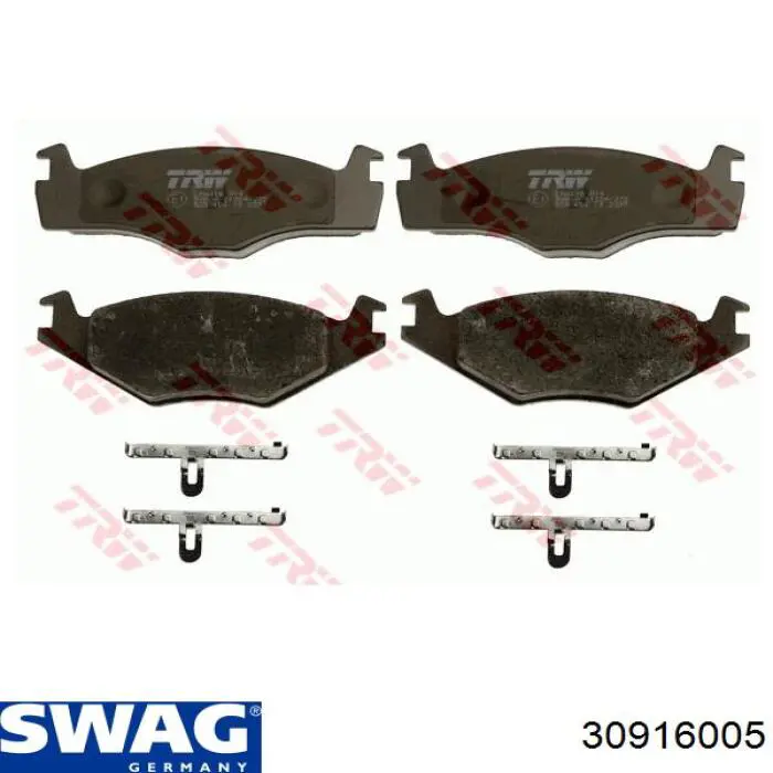 Передние тормозные колодки 30916005 Swag