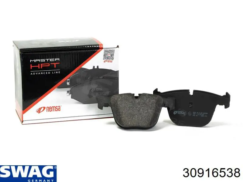 Передние тормозные колодки 30916538 Swag