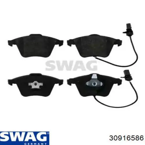 Колодки тормозные передние дисковые SWAG 30916586