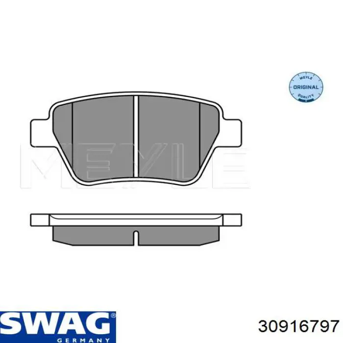 Купить 30916797 Swag Колодки тормозные задние, дисковые