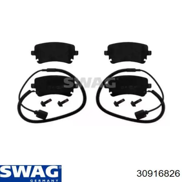 Колодки тормозные задние дисковые SWAG 30916826
