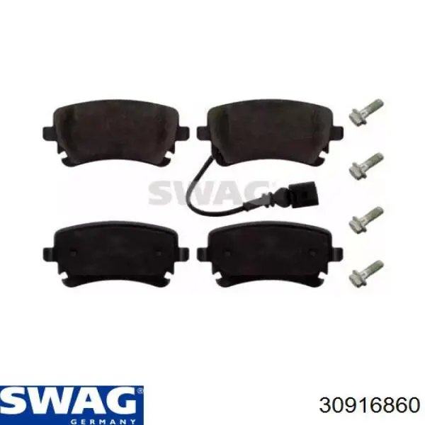 Колодки тормозные задние дисковые SWAG 30916860