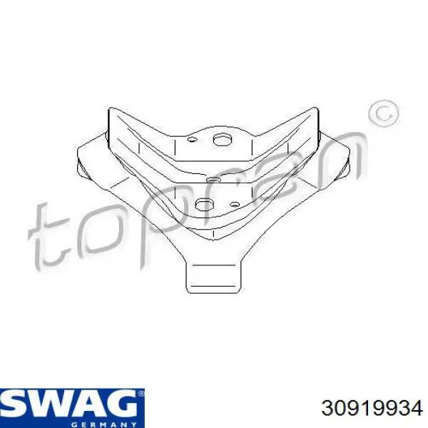 Кронштейн задней подушки глушителя Swag 30919934 цена, от 6.33 USD