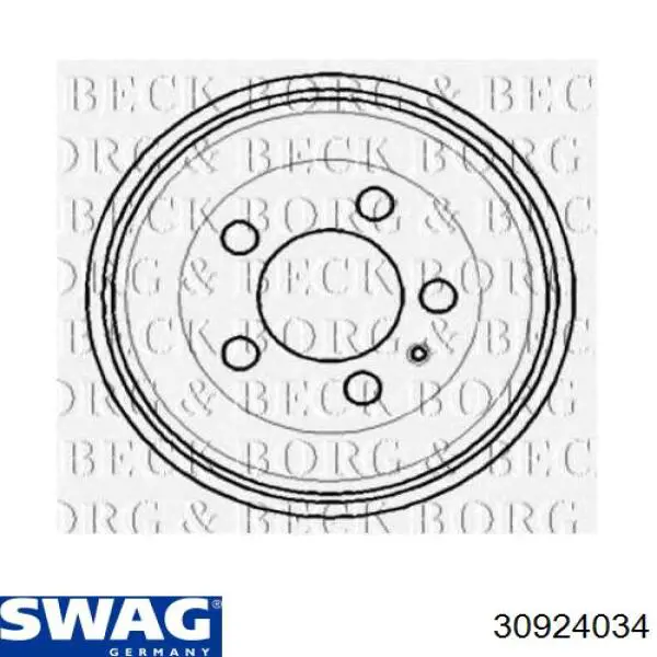 Задний барабан Swag 30924034