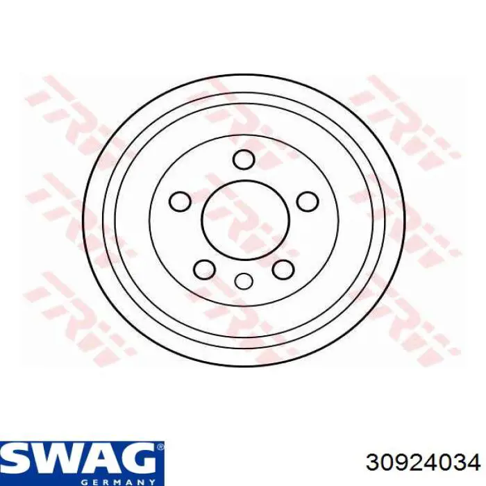 Барабан тормозной задний Swag 30924034 цена, от 32.21 USD
