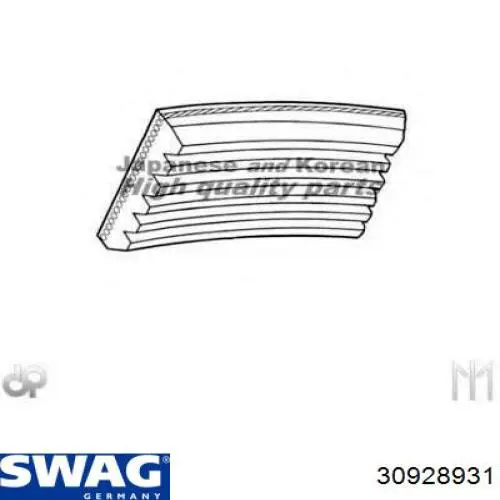 Ремень генератора 30928931 Swag